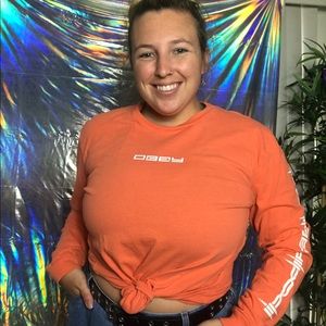 Orange Obey Barbed Wire Long Sleeve Tee Shirt 🎃